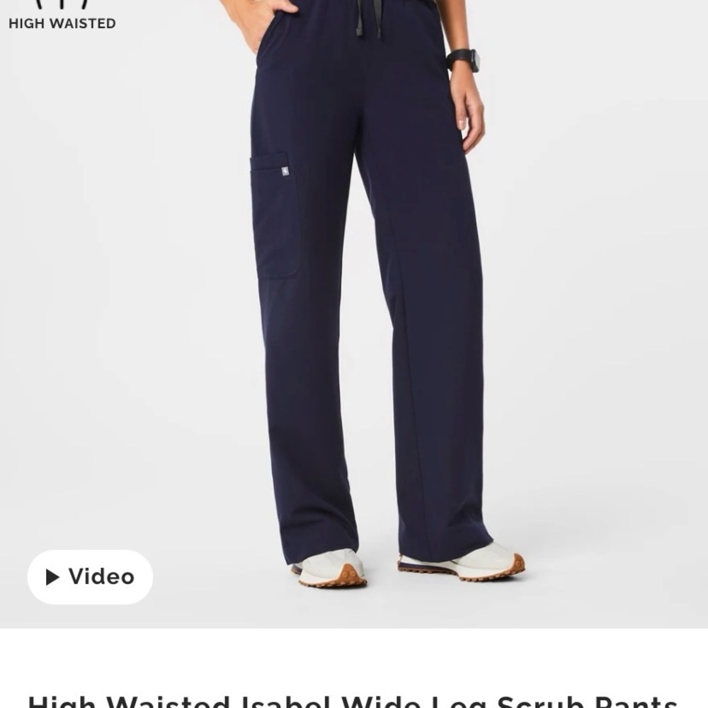 ISO Figs Isabel Wide Leg Scrub Pants SURG GREEN AND SLATE!